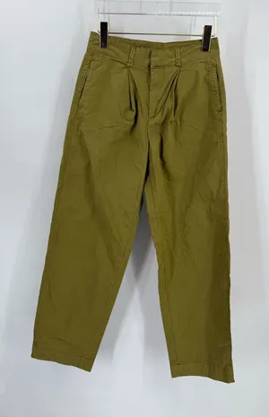 Free‎ people olive green pleated pants size 0 thumbnail 1