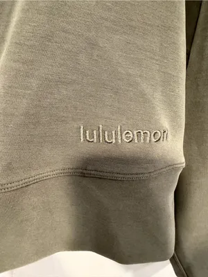 Lululemon Softstreme Keyhole Olive Green Hooded Cutout‎ Sweatshirt thumbnail 2