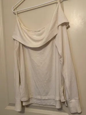 Abercrombie White Off Shoulder Sweater thumbnail 1