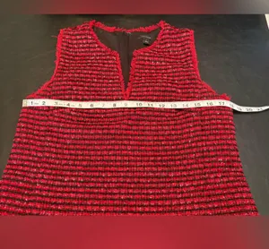 Ann Taylor Textured Red Midi Dress thumbnail 10