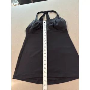 Lululemon scoop me up Black Tank‎ Top Built-In Bra Athletic Workout Tank size 8 thumbnail 2