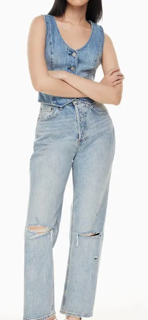 Aritzia Denim Forum Joni High Rise Loose 29L Size 27 thumbnail 1