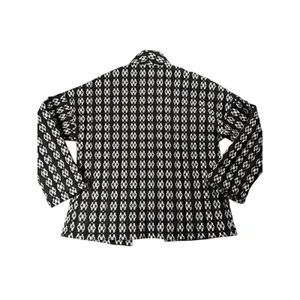 NWT Automet Quilted Open Front Jacket Black White Ikat‎ Small Boho thumbnail 9