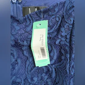 Lulu’s License to Love Navy Blue Lace Bodycon Midi Dress Size Large‎ NWT thumbnail 3