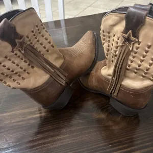 Laredo Women's Fringe Western Boot Snip Toe Brown Sz 8 Cowgirl Equestrian Rodeo thumbnail 8