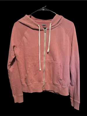 Aerie Soft Dusty Rose Pink Zip-Up Hoodie - Size Medium thumbnail 2