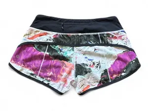 Lululemon Speed Short 2.5” Inseam Pigment Wave Multi / Black Size 4 ***No Liner thumbnail 1