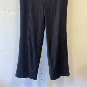 Ann Taylor Womens Pinstripe Wool Blend Wide Leg Dress Pants Grey Size 4 252206 thumbnail 4