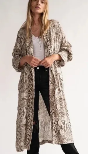 Free people wild night’s snakeskin kimono thumbnail 1