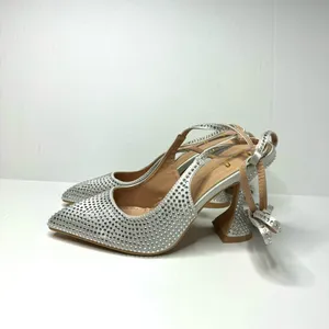 Lulus Kayka White‎ Rhinestone Lace-Up Pointed-Toe Pumps thumbnail 4