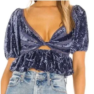 Free people velvet twist top thumbnail 2