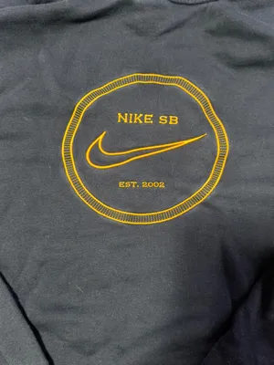 Nike Black Hoodie with Yellow Embroidered Logo thumbnail 2