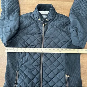 Ci Sono Quilted Puffer Jacket Womens Large Preppy Winter Elbow‎ Patches Zip Up thumbnail 15