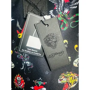 NWT Ed Hardy Black Tattoo Flash Skull Y2K Tote Shoulder Bag Charms Love‎ Kills thumbnail 2