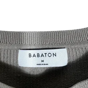 Babaton Sculpt Knit Ribbed Tank Top Solid Cropped Grey Minimalist Size M thumbnail 4