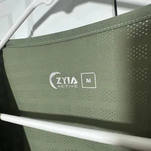 Zyia Active T-Shirt Womens Medium‎ Green Perforated Cooling Short Sleeve Top thumbnail 2