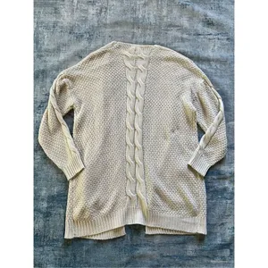 Reborn J Ivory Cable Knit Open Front Cardigan Women's Large thumbnail 2