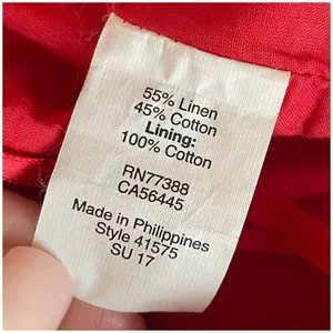 J. Crew Red Cotton Linen Blend Sidewalk Mini Skirt Sz 2 thumbnail 8