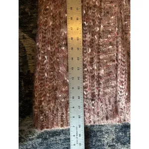 Blu Pepper Sweater Cardigan Pink Open Front Long Speckled Cozy Fuzzy Size Medium thumbnail 5