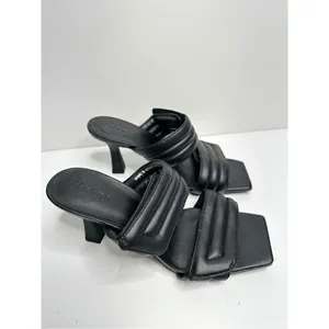 Abound Sandals Womens Size 5 Qarly‎ Heeled Black Square Toe Slip On Heels thumbnail 2