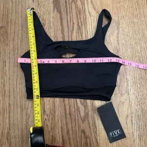 Five The Label Summit Bra Black Dance Sports Bra Keyhole Mesh Back Size M NWT thumbnail 3