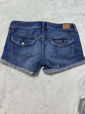 American Eagle Outfitters Indigo Rolled Hem Denim Shorts thumbnail 2