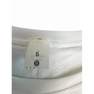 Lululemon Quick Pace Short Sleeve Shirt Women's 6 Crossover Lycra White #JJJ11-3 thumbnail 2