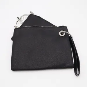 French Connection Lara Pebble Double Slim Pouches Wristlet Black thumbnail 7
