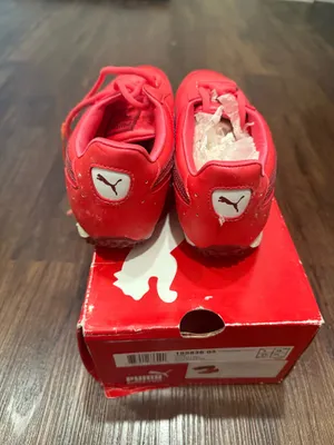 womens golf puma red leather shoes sz 8.5 thumbnail 3