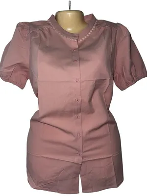 Elegant Pink Button Down Shirt for Women thumbnail 1