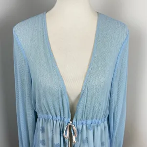 We are HAH Blue Make it a Double Reversible Lace Robe Medium Hot As Hell thumbnail 5