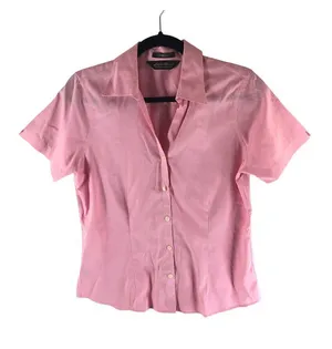 Eddie Bauer Womens Pink Wrinkle-Resistant Stretch Button-Down Shirt Size S thumbnail 1