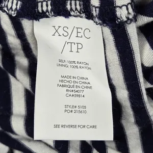 Cabi 5105 Navy White Boat Striped Sleeveless Maxi Dress XS Faux Wrap Nautical thumbnail 6