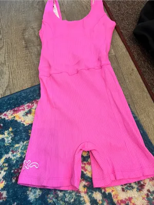 Year of ours pink ribbed romper thumbnail 7