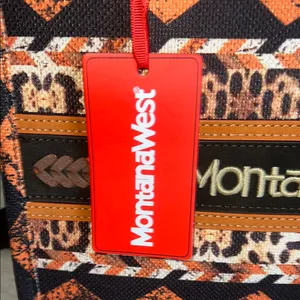 Montana West‎ Orange and Black Southwest Tote Bag thumbnail 2
