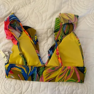 Aerie Multicolor Tropical Bikini Top thumbnail 2