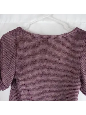 Free People Metallic Ribbed Scoop Purple Top Women Small thumbnail 7