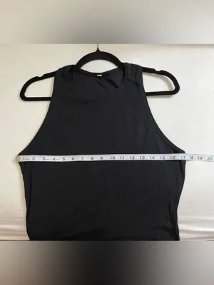 Lululemon Maxi Classic Sleeveless Black dress side slits Racerback size 6? thumbnail 4
