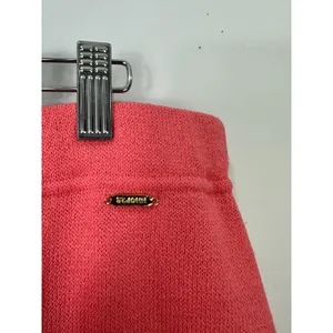 St. John Sport‎ Knit Pants XL Coral Pink Lace Trim Cropped Wool Blend Luxury thumbnail 5
