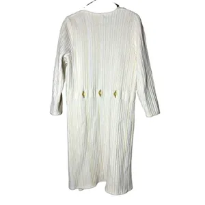 Vintage‎ Cream Chunky Knit Long Duster Cardigan thumbnail 6