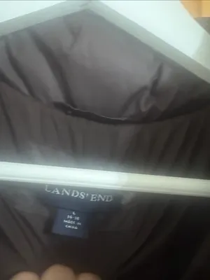 Lands' End Size Large Black Down Puffer Jacket thumbnail 2