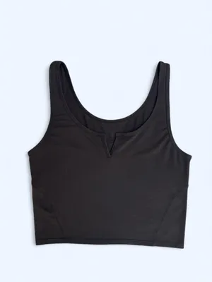 Lululemon Cropped Henley Tank Top Black activewear loungewear yoga Pilates gym thumbnail 4