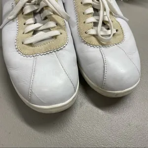 Cole Haan Grandpro Sneaker Shoe Leather Lace Up Turf White Womens Size 9.5 thumbnail 4