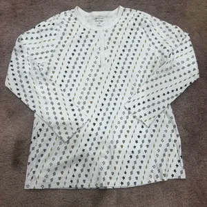 Roller Rabbit X Peleton Hearts and lightning Henley Pajamas 100% Cotton Small thumbnail 3