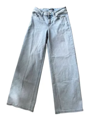 ONESO Effortless Mid Rise Wide Leg Jeans Sz 28X30 Light Wash Stretch Flare thumbnail 2