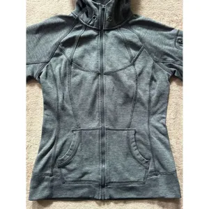 Athleta Women's Gray Full Zip Hooded Sweatshirt‎ Size Small thumbnail 2