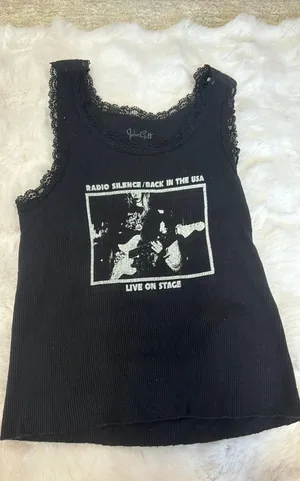 Brandy Melville Black Lace Tank thumbnail 1