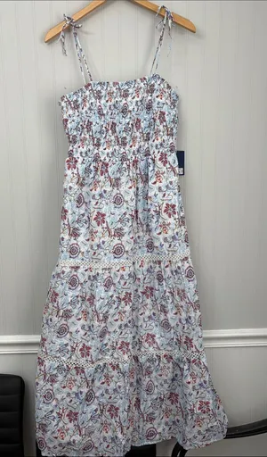 Target x Roller Rabbit Smocked Sleeveless Floral Maxi Dress Women’s Size Medium thumbnail 1