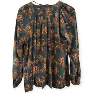 NWT Natural Life Rowan Floral Top Bohemian Cottage Festival Boho Tie Neck Large thumbnail 3