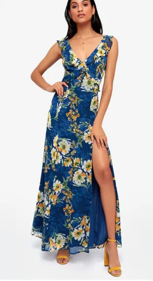 Lulus Multicolored Maxi Dress thumbnail 1